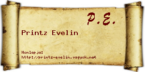 Printz Evelin névjegykártya