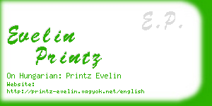 evelin printz business card